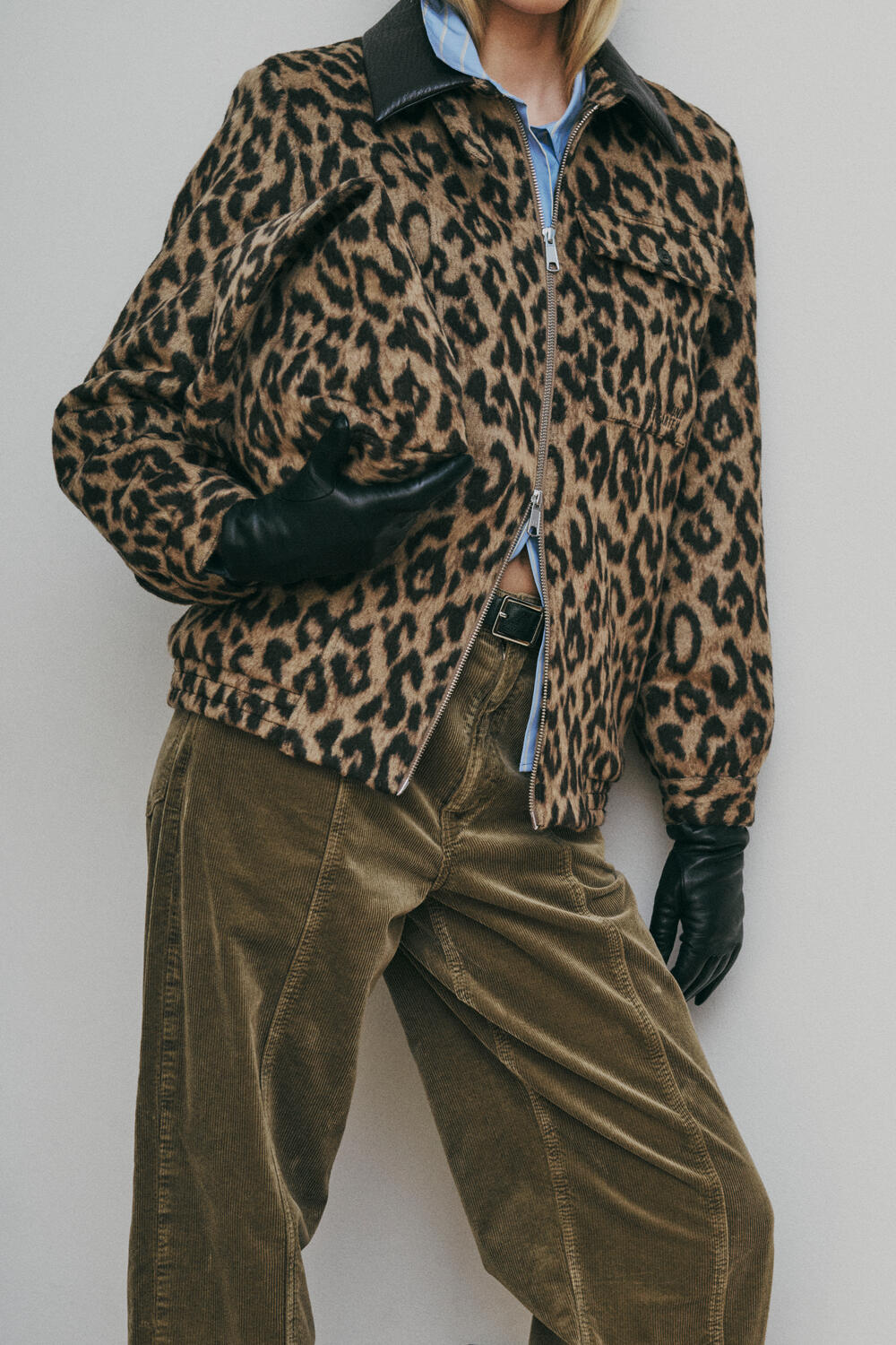 Kleova taske - Wool Camel Leopard